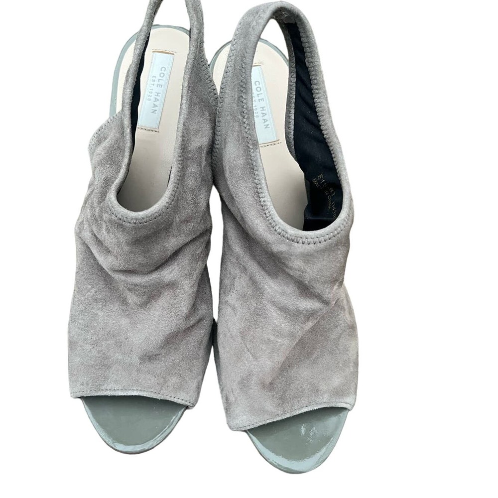 Cole Haan Gray suede slingback heels, 9M